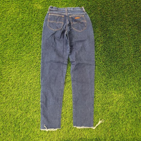 Vintage 80s Wrangler Jeans Womens 2 26x32 Medium-Wash Fraying USA - Picture 2 of 16